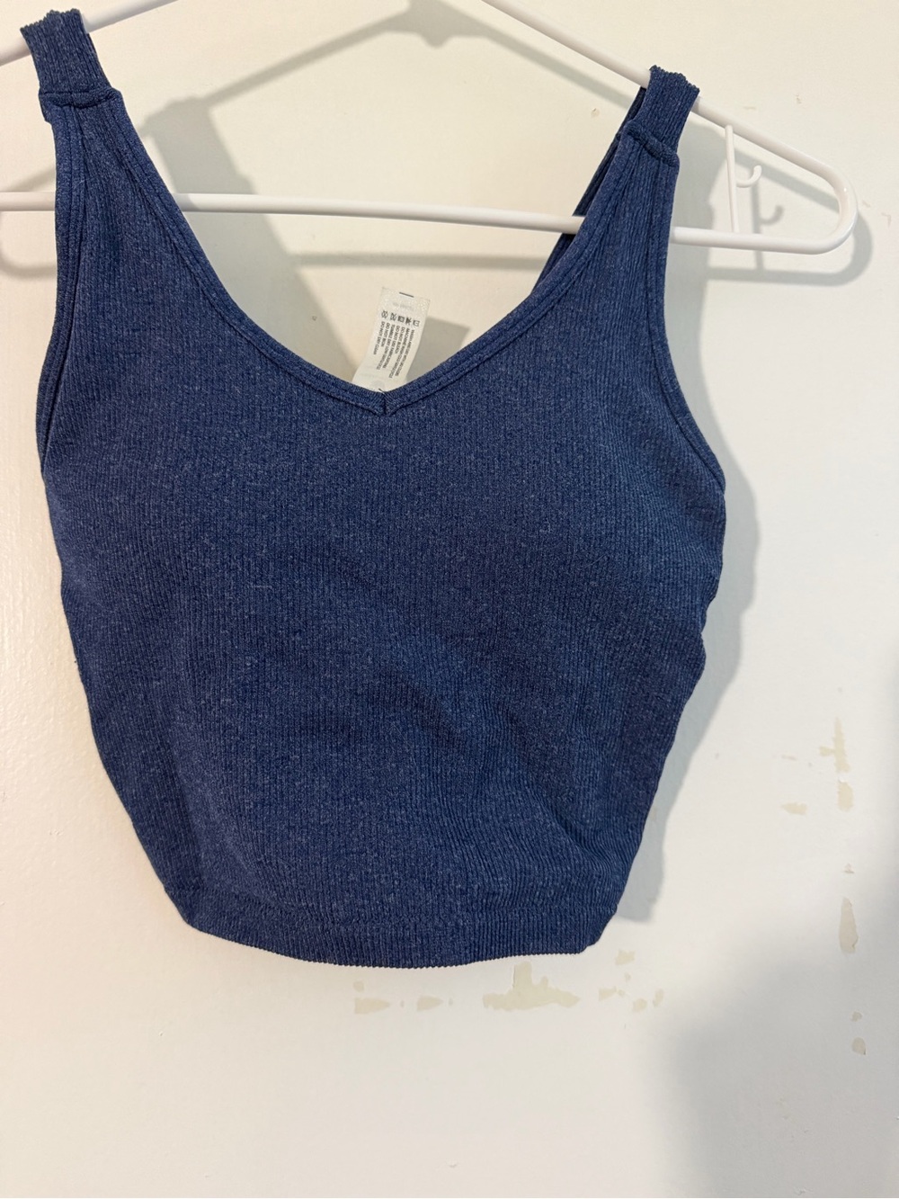 Yogalicious Dark Blue Ribbed V-Neck Tank